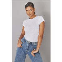 Cotton Grey Marl Basic Slim Fit T-Shirt | PrettyLittleThing UK