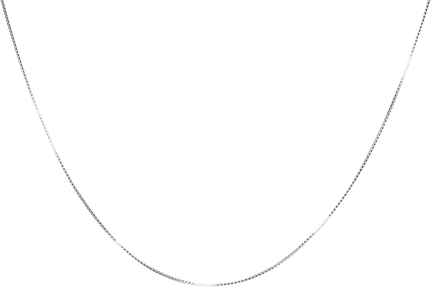 NAG.HC 925 Sterling Silver Chain 0.8MM Delicate Box Chain - Italian Necklace Chain - Tiny&Thin&St... | Amazon (US)