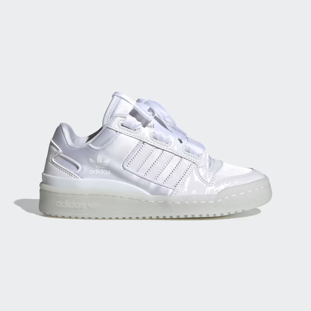 adidas Forum Satin Low Shoes Cloud White 6.5 Kids | adidas (US)