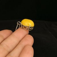 Yellow Amber Necklace Sterling Silver 925 Pendant | Etsy (US)