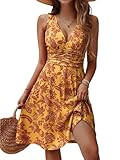 OURIN Cute Summer Dresses Sundresses Corset V Neck Lavender Purple Cute Brunch Outfits Spring Dre... | Amazon (US)