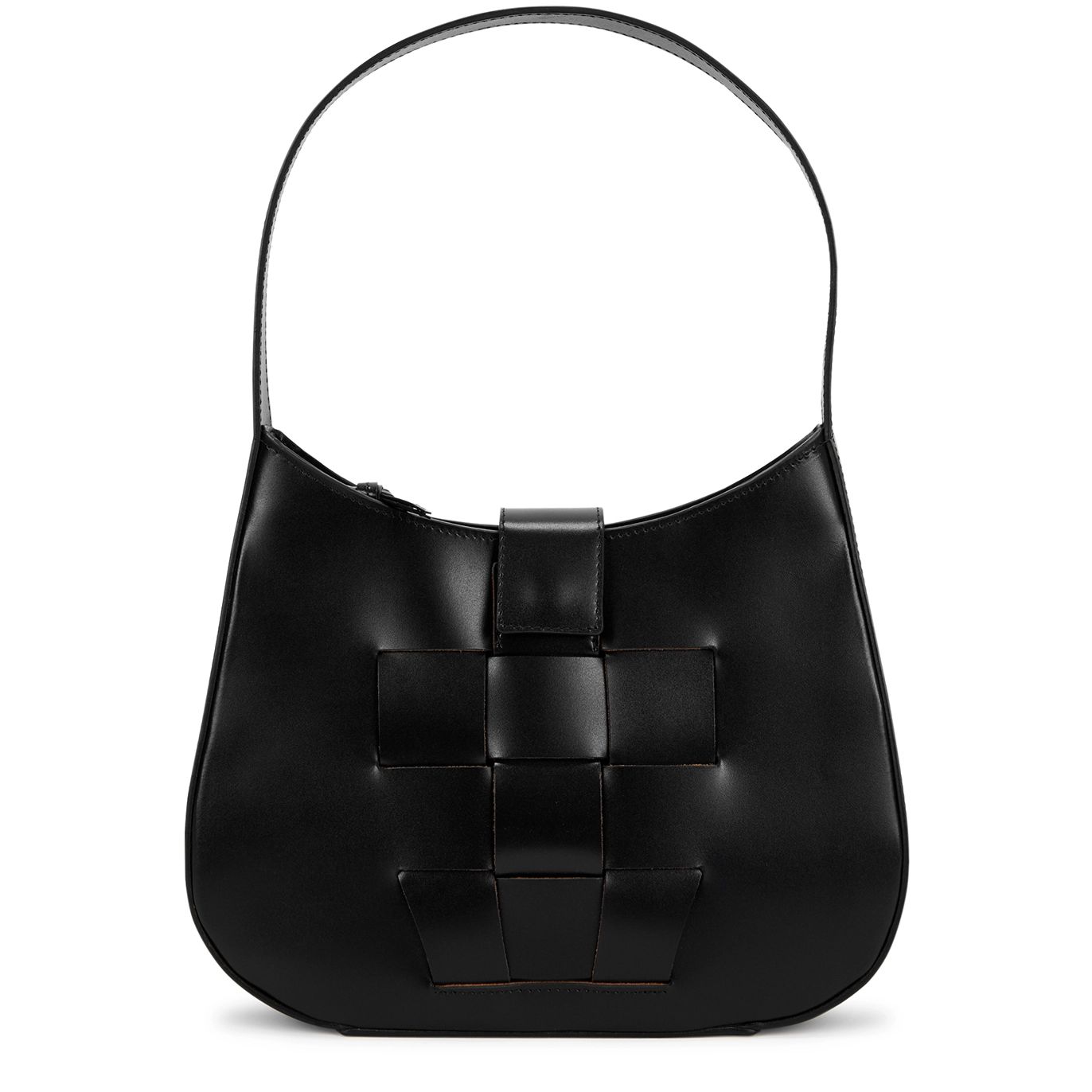 Hereu Bazua Woven Leather Shoulder Bag - Black | Harvey Nichols (Global)