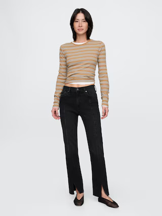 High Rise Split-Hem '90s Slim Straight Jeans | Gap (US)