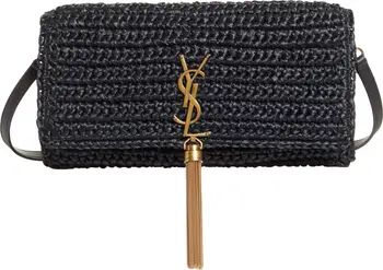 Saint Laurent Kate Woven Raffia Shoulder Bag | Nordstrom | Nordstrom