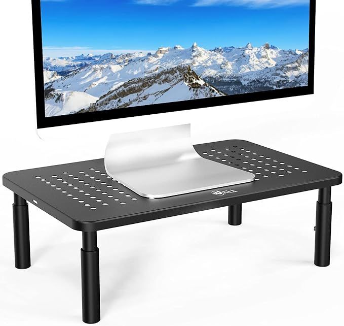 WALI Computer Monitor Stand for Desk, Adjustable Laptop Riser, Desk Monitor Stand Underneath Stor... | Amazon (US)