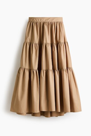 H & M - Tiered Maxi Skirt - Beige | H&M (US + CA)