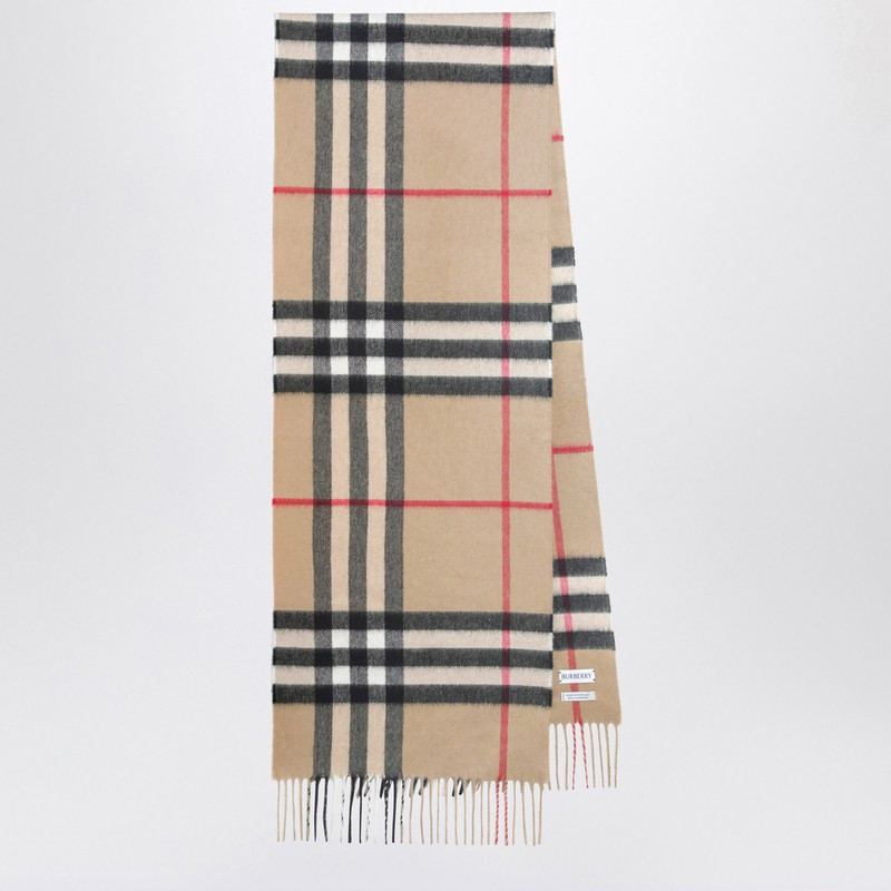 Cashmere scarf with Check motif | The Double F