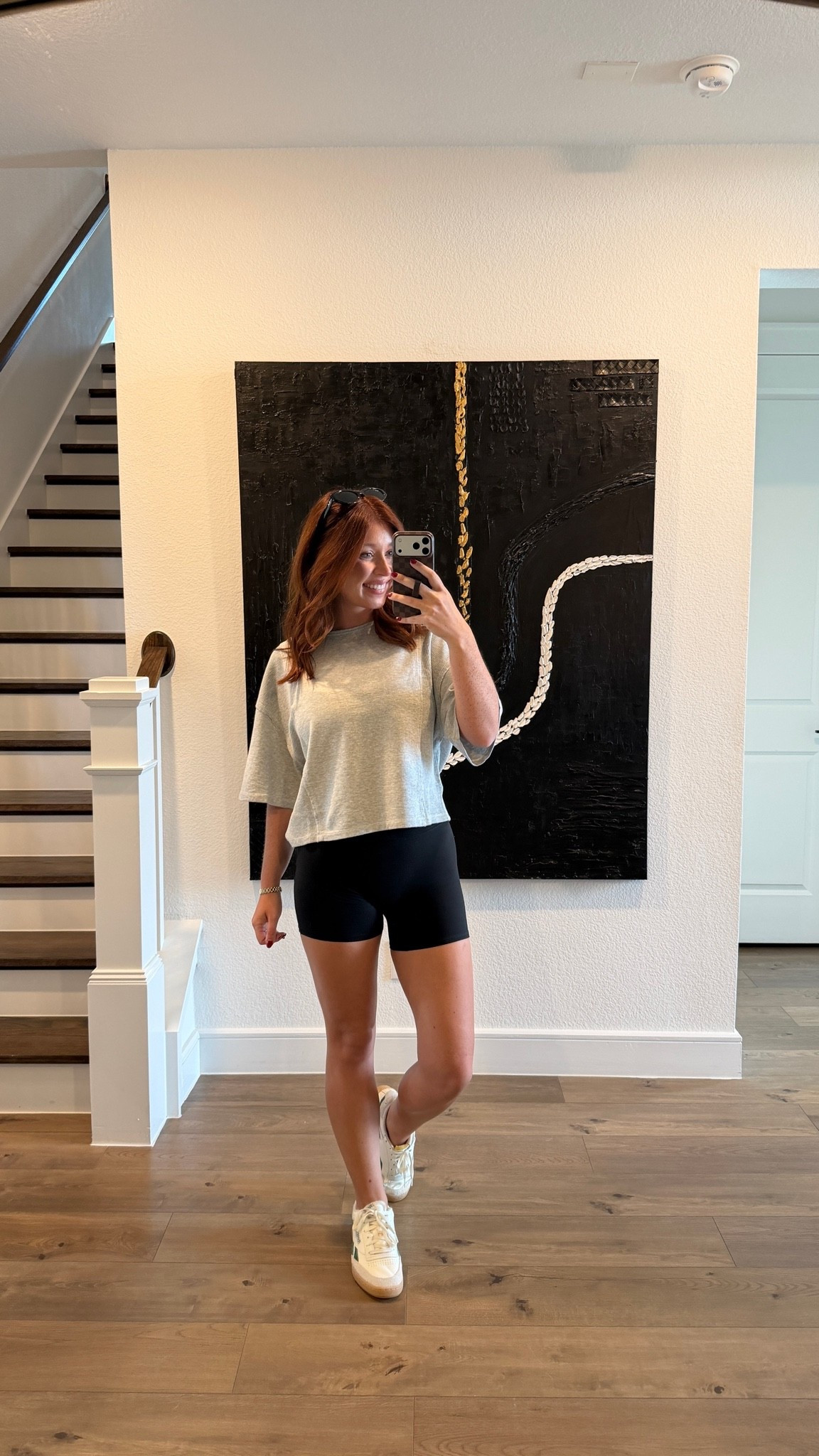 mom outfit for basketball camp pickup 

Size medium in the @abercrombie Ypb shorts & size small in this new @Aerie tee

#LTKootd #LTKmomlife