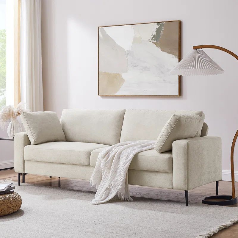 Jeses Minimore Modern Style Etta 84.3" Mid-Century Modern Design Sofa | Wayfair North America