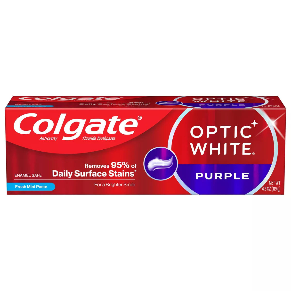 Colgate Optic White Purple Toothpaste for Teeth Whitening - 4.2oz | Target