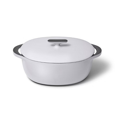 Caraway Home Enameled Cast Iron Oval Dutch Oven with Lid Gray | Target
