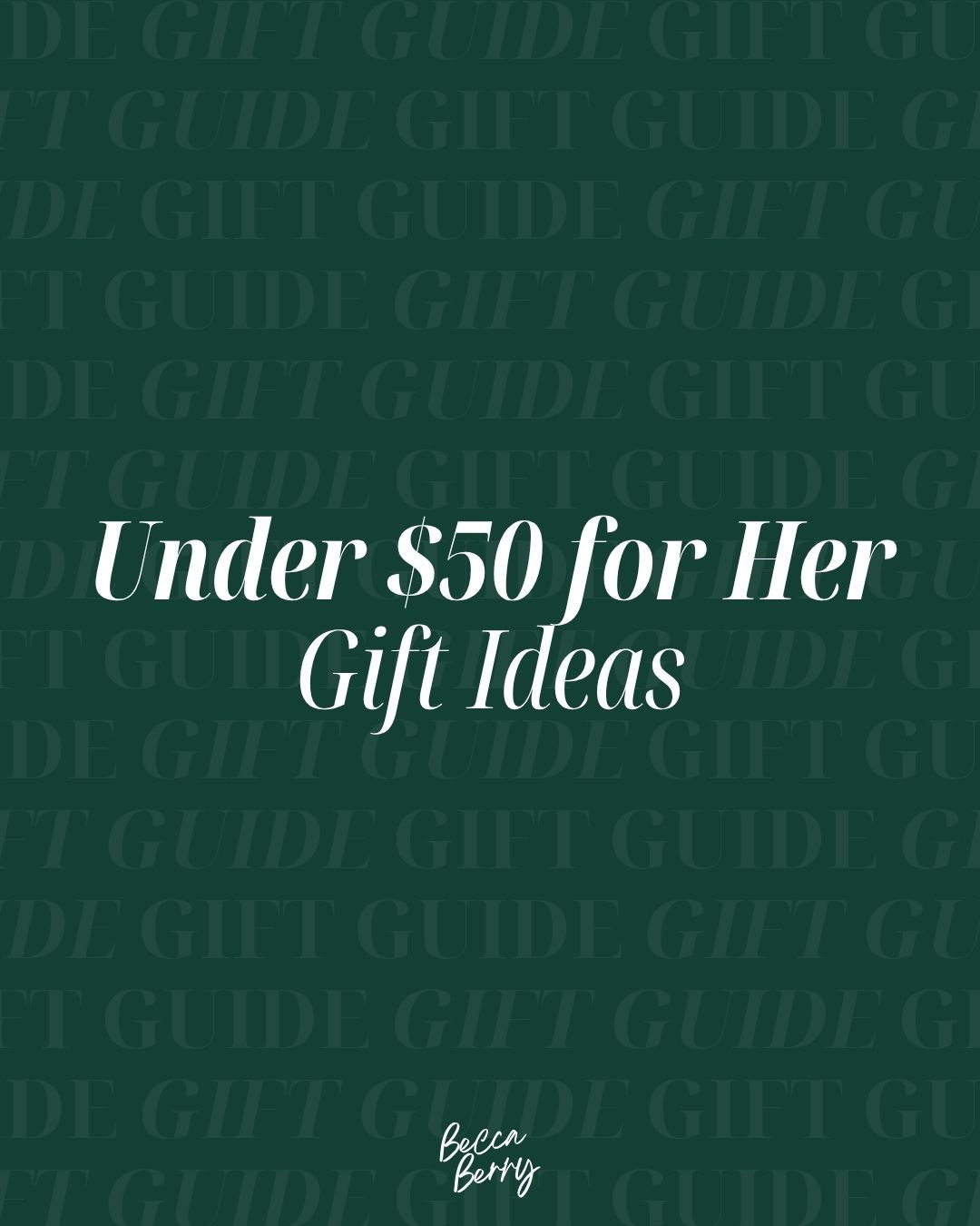 Affordable holiday gift picks under $50 for her. #Under50Gifts #GiftGuide #HolidayShopping #Rebecksley 

#LTKStyleTip #LTKFindsUnder50 #LTKGiftGuide