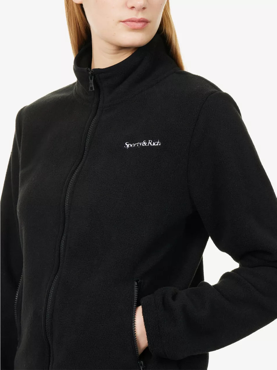 Logo-Embroidered Zip-Up Fleece Top | Selfridges