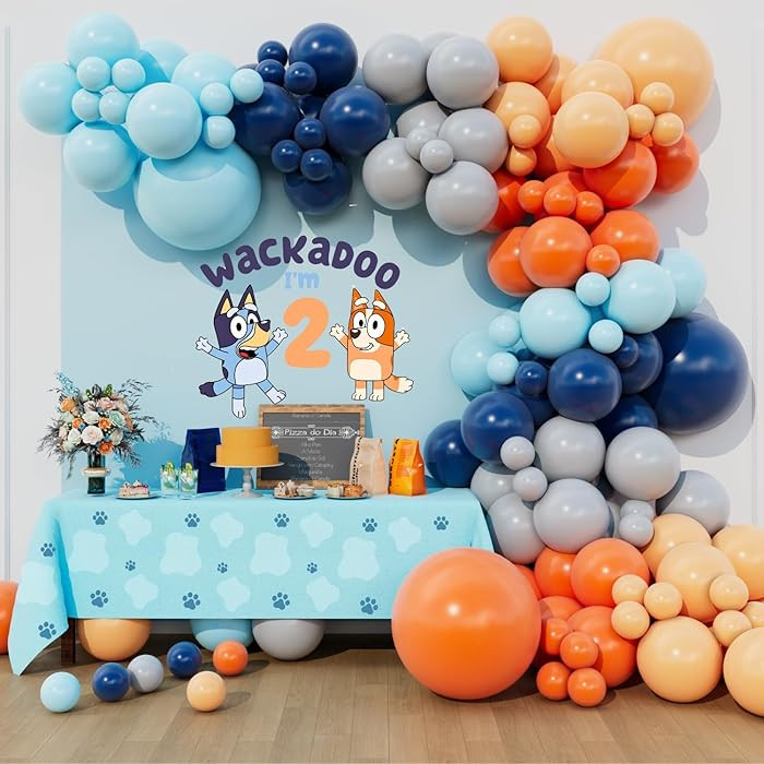 Blue Dog Balloon Arch Garland Kit for Boys Girls Wackadoo I'm Two Birthday Puppy Pawty Dog Birthd... | Amazon (US)