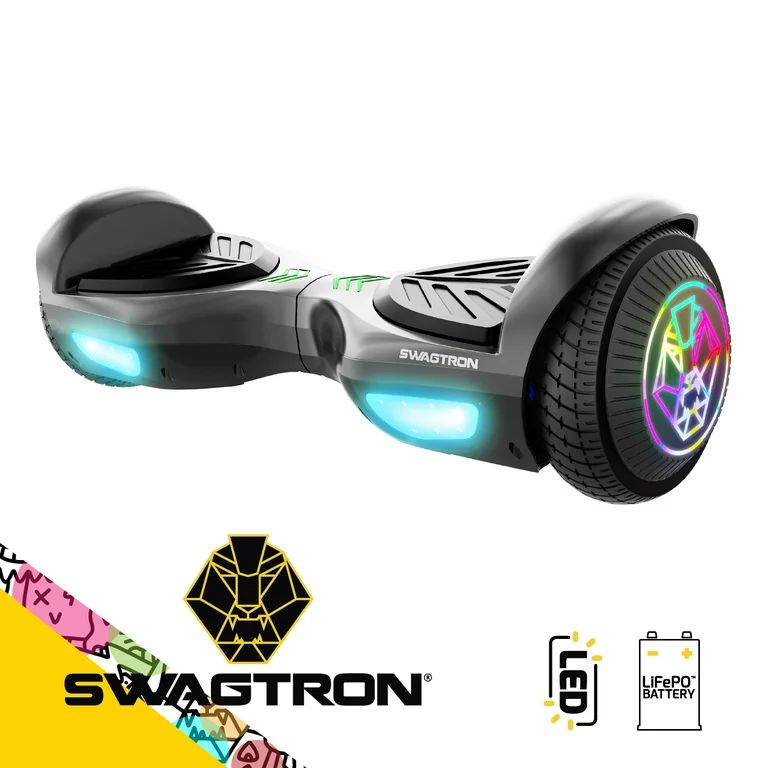 Swagtron Swag BOARD EVO V2 Hoverboard with Light-Up Wheels & Balance Assist, Exclusive UL-Complia... | Walmart (US)