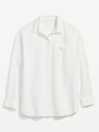 Oversized Button-Down Boyfriend Shirt | Old Navy (US)