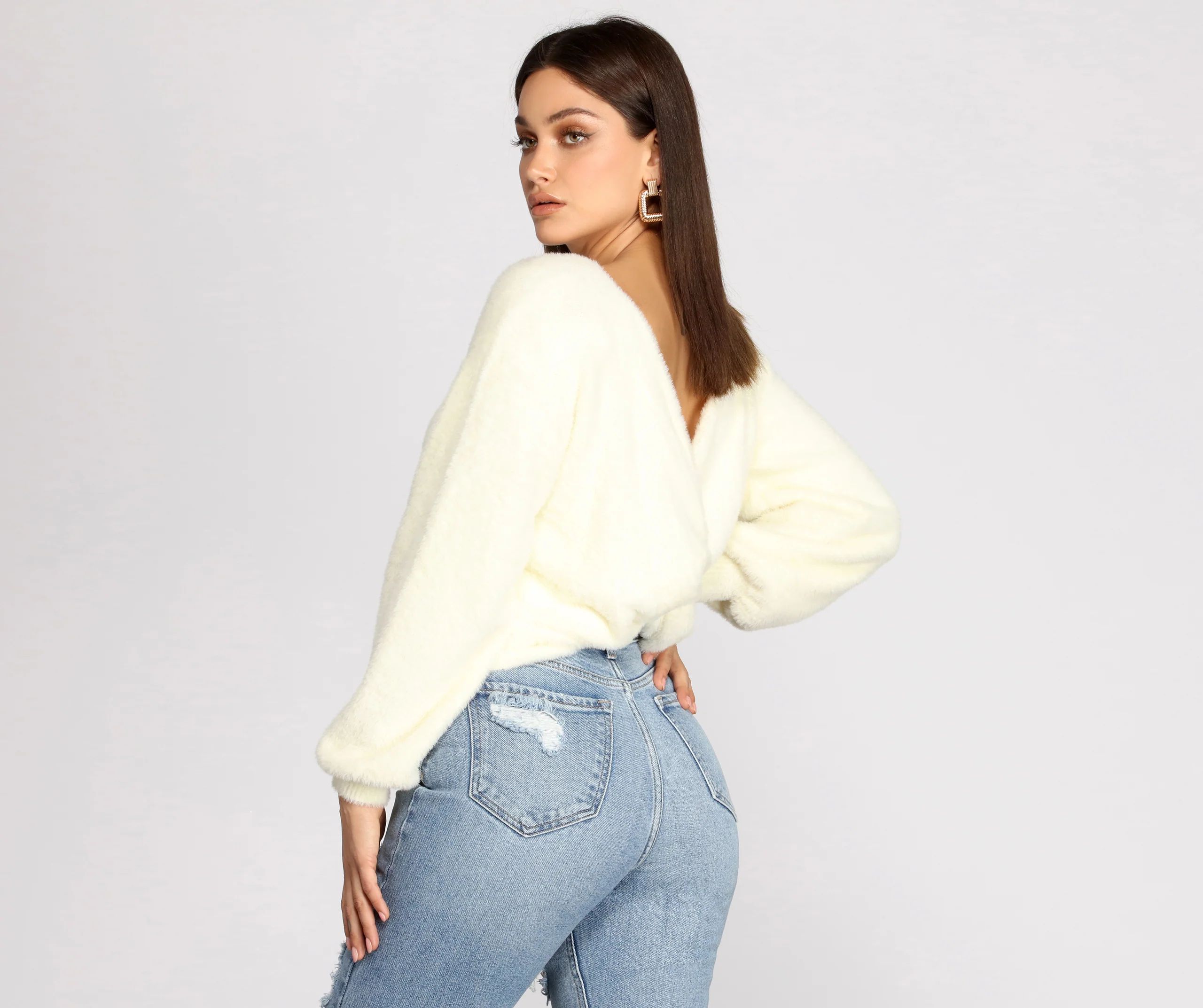 You Are Darling Twist Back Sweater | Windsor Stores