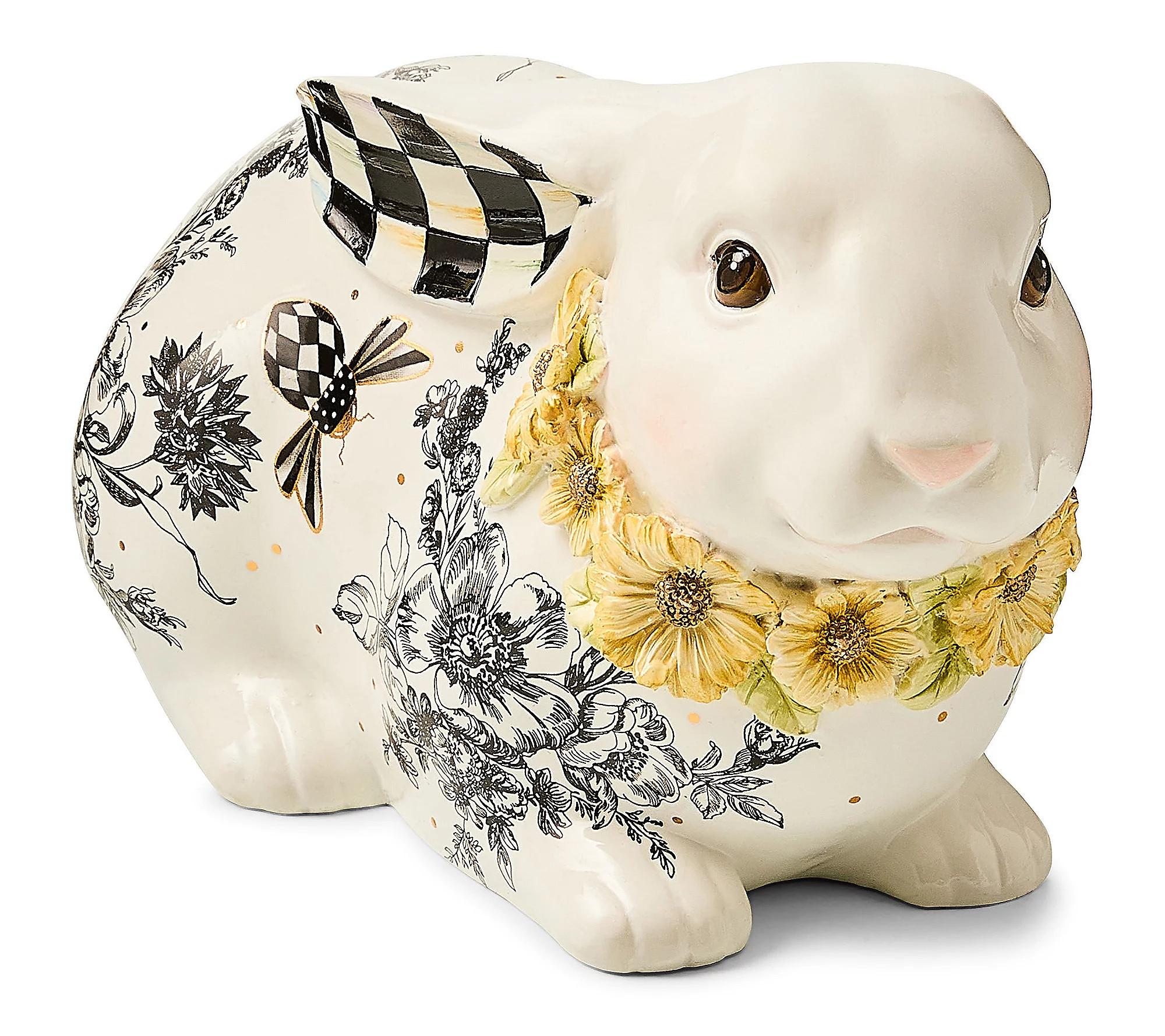 MacKenzie-Childs Bee Toile Short Rabbit | QVC