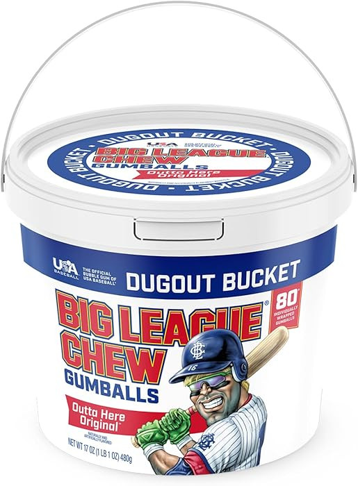 Big League Chew - Original Bubble Gum Flavor + 80pcs Individually Wrapped Gumballs + For Games, C... | Amazon (US)