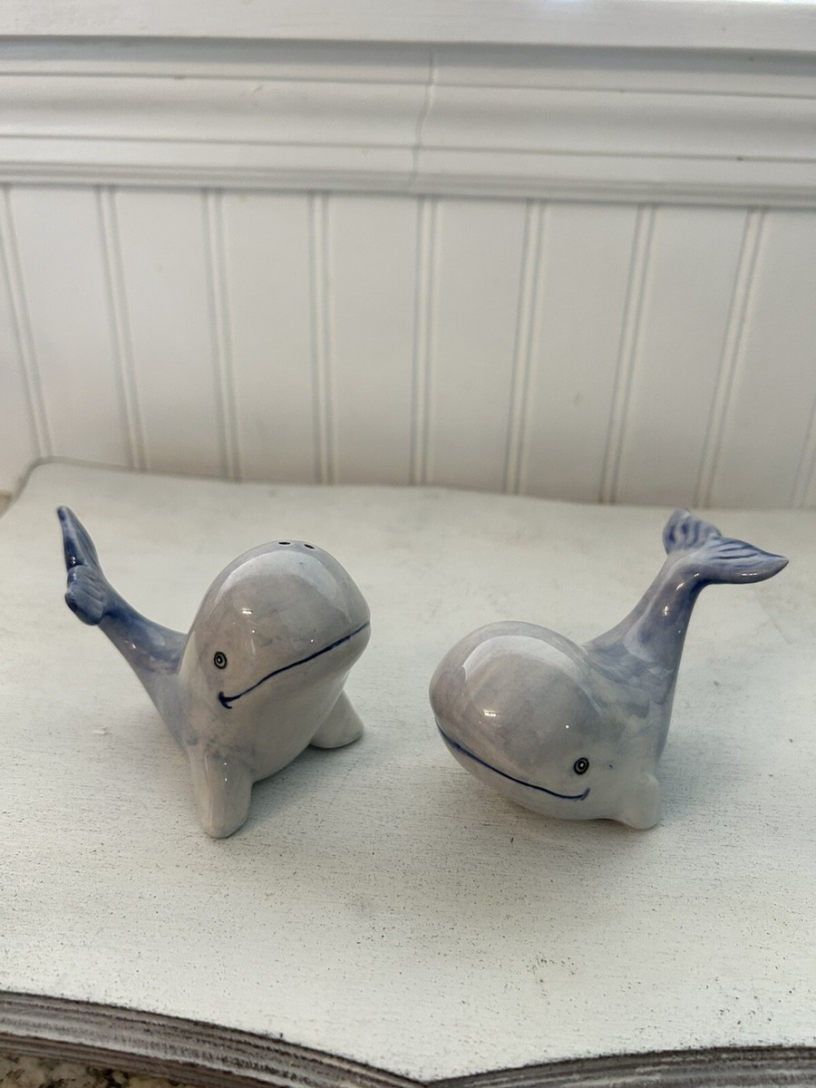 Whale Salt And Pepper Shakers 4” | eBay US
