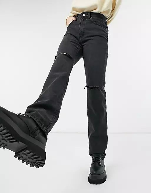 Cotton:On loose straight leg jean in black | ASOS (Global)