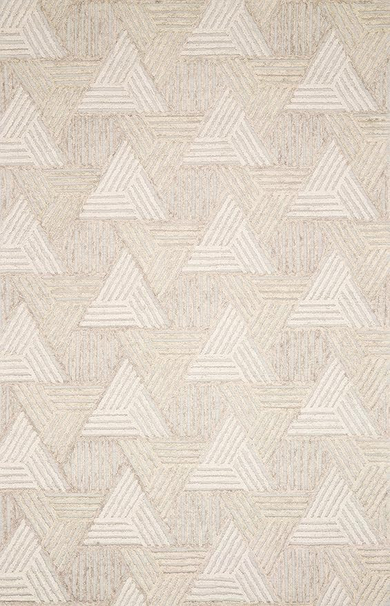 Loloi Ehren Collection EHR-04 Oatmeal/Ivory 7'-9" x 9'-9" Area Rug | Amazon (US)