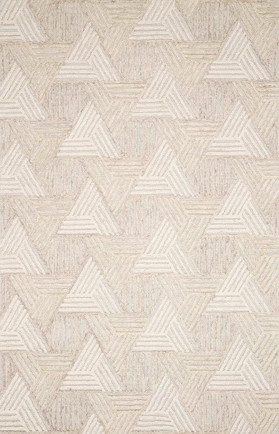 Loloi Ehren Collection EHR-04 Oatmeal/Ivory 7'-9" x 9'-9" Area Rug | Amazon (US)