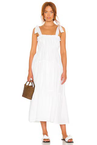 FAITHFULL THE BRAND Bellamy Midi Dress in Plain White from Revolve.com | Revolve Clothing (Global)