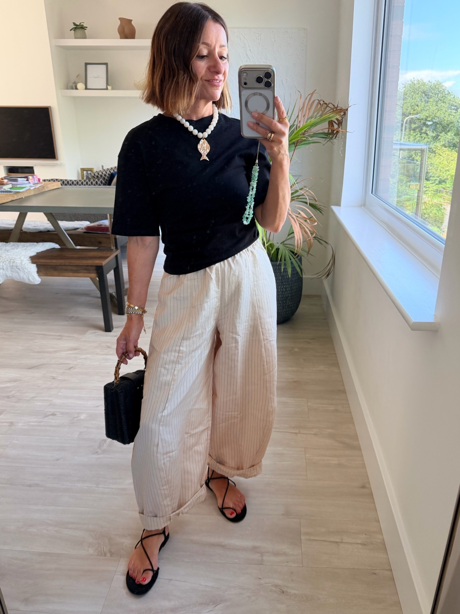 Casual Sunday - trousers and tee linked and some alternative for the sandals and bag

#LTKuk #LTKsummer #LTKmodest