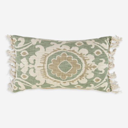 Beige & Cream Patterned Cushion 60x35cm | TK Maxx