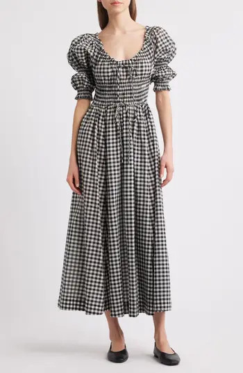 Ischia Gingham Convertible Organic Cotton Maxi Dress | Nordstrom