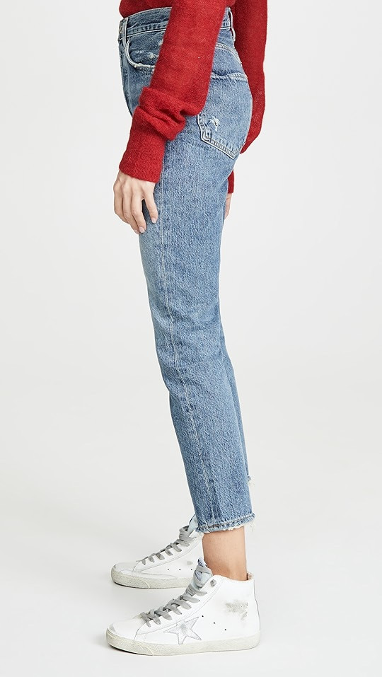 Riley High Rise Straight Crop Jeans | Shopbop