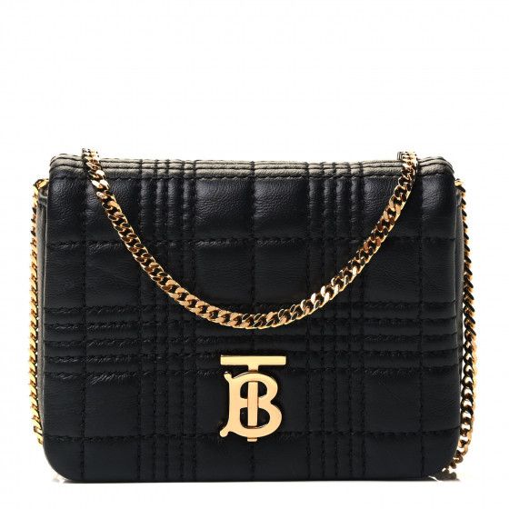 BURBERRY Lambskin Quilted Micro Lola Bag Black | Fashionphile