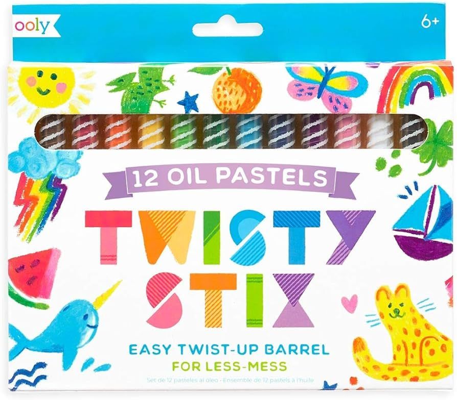 Ooly, Oil Pastel Twisty Stix, No Mess Twist Up Barrel - Set of 12 | Amazon (US)
