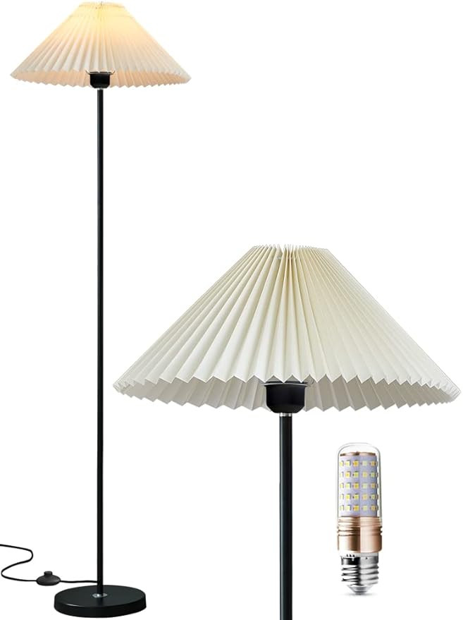 MEATERLI Floor Lamp, Industrial Floor Lamp With 12w Led Bulb In 3 Colours, 360°Rotation Tall Lam... | Amazon (US)