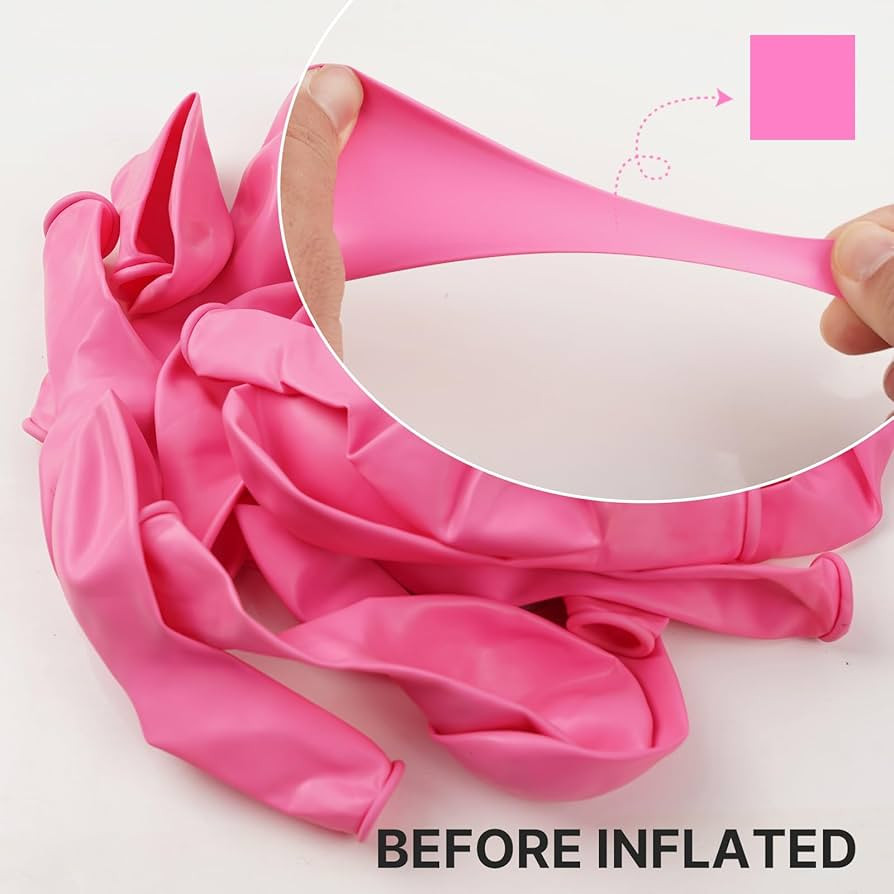 PartyWoo Pink Balloons 127 pcs Different Sizes of 36 18 12 10 5 Inch Matte Pink Balloon Arch Kit ... | Amazon (US)