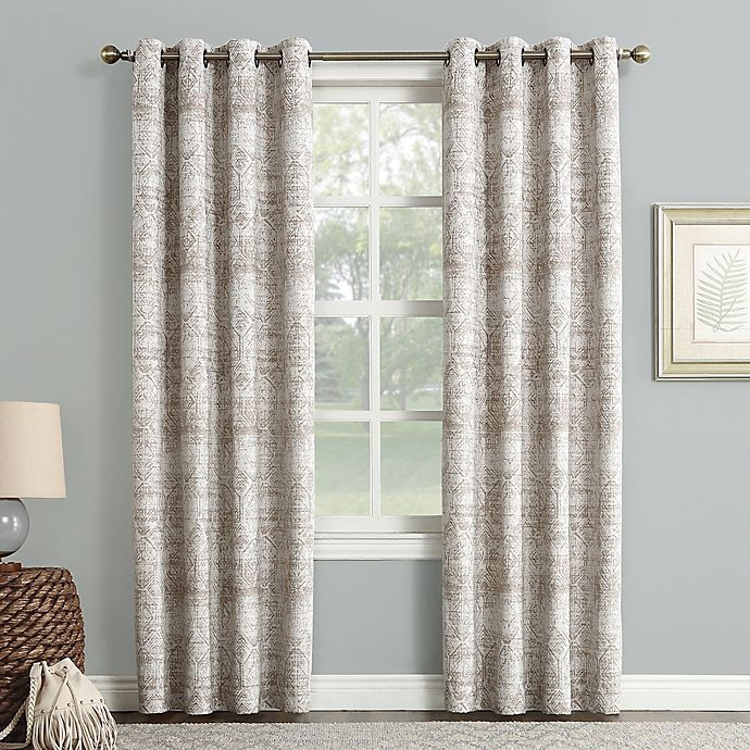 Sun Zero Darren 95-inch Grommet Room Darkening Window Curtain Panel in Camel | Bed Bath & Beyond