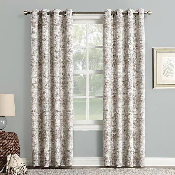 Sun Zero Darren 95-inch Grommet Room Darkening Window Curtain Panel in Camel | Bed Bath & Beyond