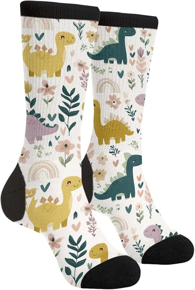 Funny Novelty Socks Casual Athletic Crazy Crew Socks For Women Men Gifts | Amazon (US)