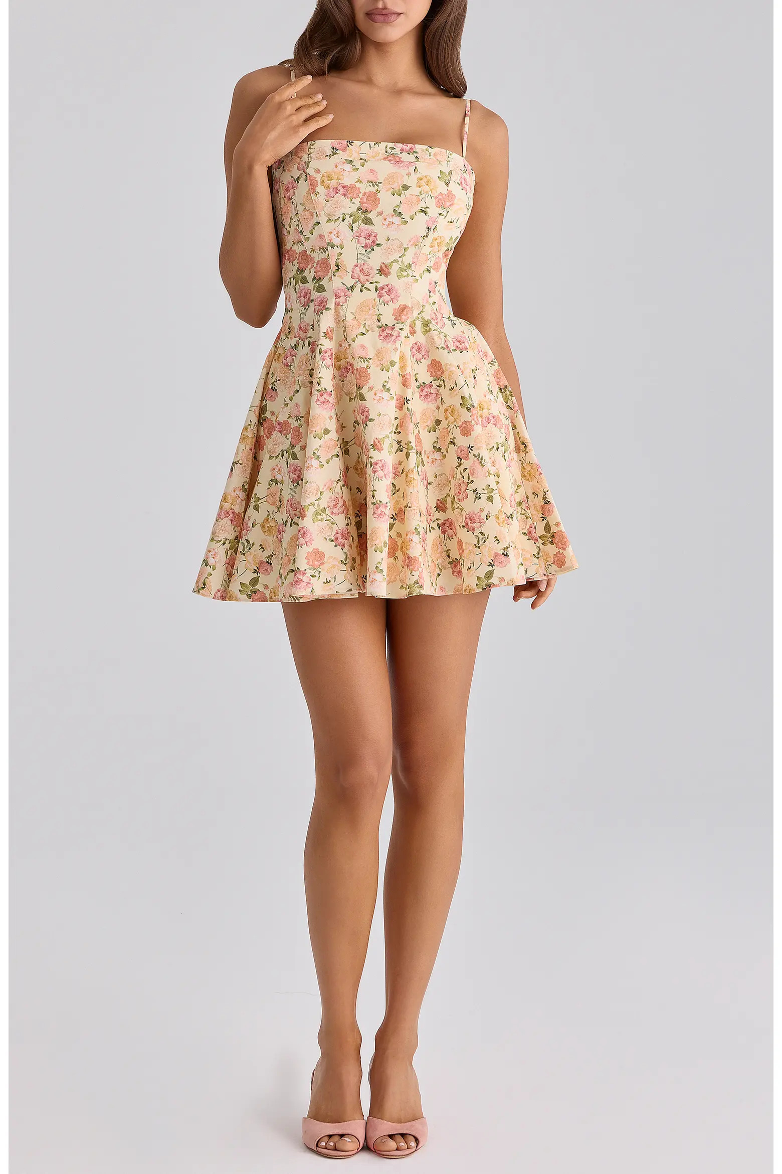 Dolly Rose Print Stretch Cotton Fit & Flare Minidress (Women) | Nordstrom | Nordstrom