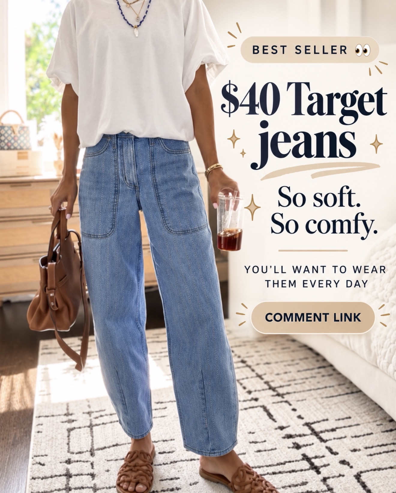 These $40 Target jeans are so soft and comfy—exactly the kind of pair you’ll want to wear on repeat 💙 
💬Comment LINK and I’ll send them your way.

#LTKootd #LTKmomlife #LTKOver40