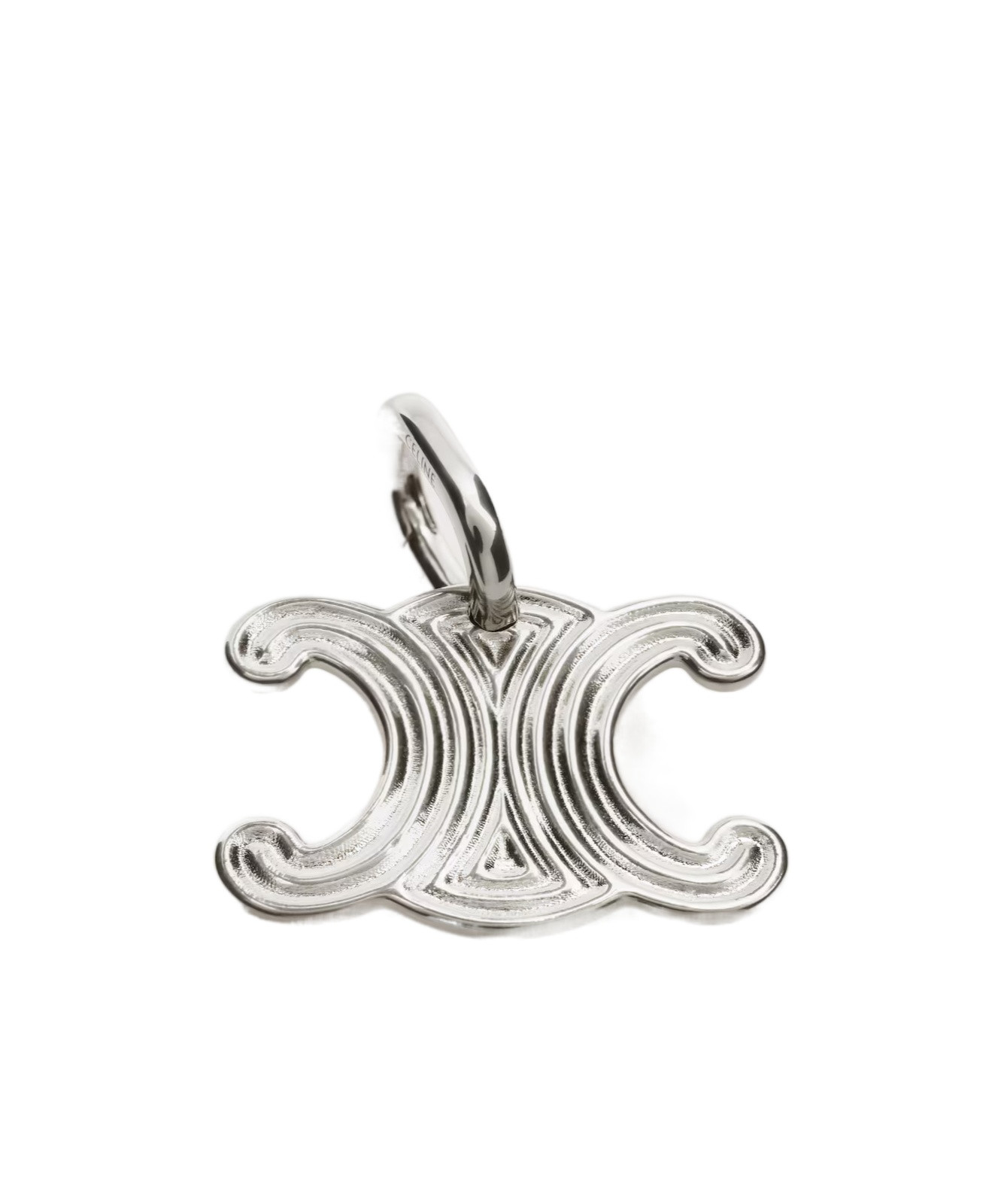 CELINE CHARMS TRIOMPHE WIRE IN BRASS WITH RHODIUM FINISH | Senser US