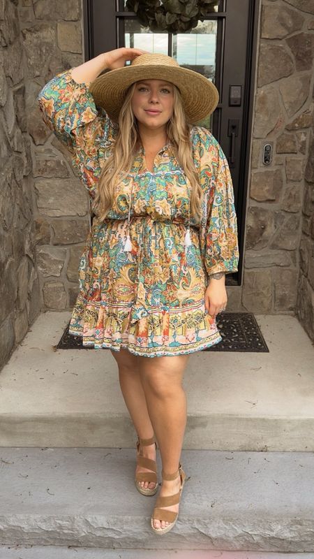 Boho summer dress that’s soooo comfy! Wearing size XL but could so size large too.

Midsize outfit, summer style 

#LTKSeasonal #LTKStyleTip