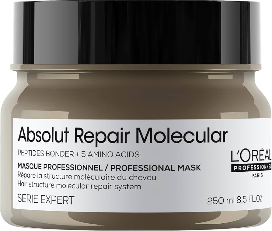 L’Oréal Professionnel Absolut Repair Molecular Hair Mask 250ml, For Extremely Damaged Hair, Ri... | Amazon (UK)