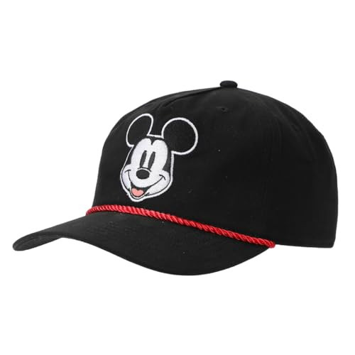 Disney Mickey Mouse Face Black Retro Grandpa Snapback Hat | Amazon (US)
