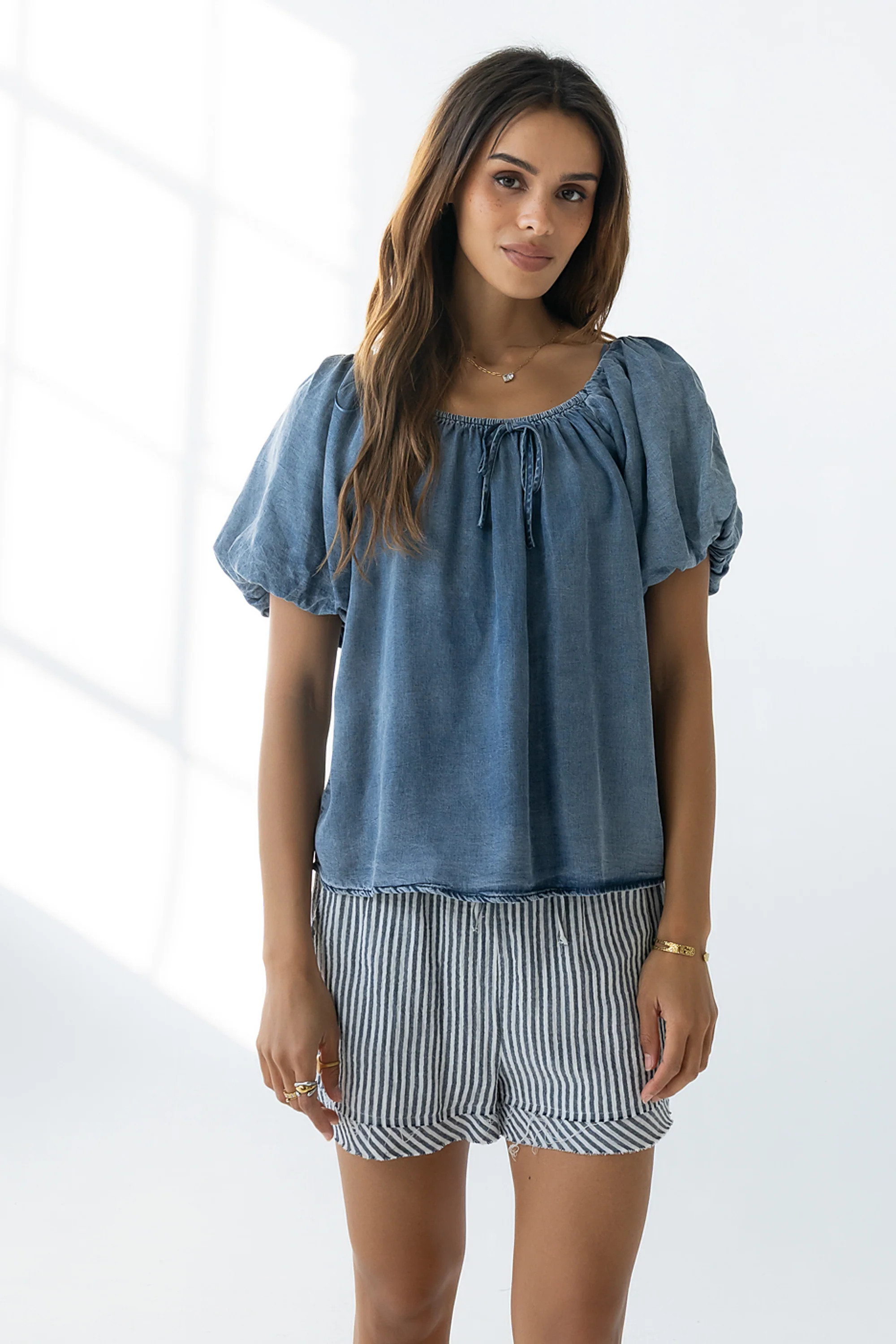 Nora Denim Blouse | Böhme US