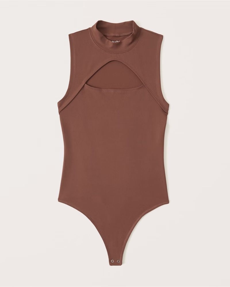 Women's Seamless Mockneck Cutout Bodysuit | Women's Tops | Abercrombie.com | Abercrombie & Fitch (US)