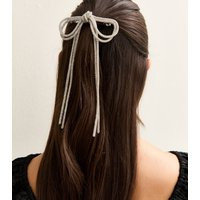 Silver Tone Diamante Bow Hair Clip New Look | New Look (UK)