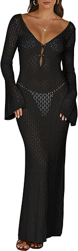 ANRABESS Women Swimsuit Swim Crochet Cover Up Knit Bathing Suit Swimwear 2026 Summer Bodycon Beac... | Amazon (US)