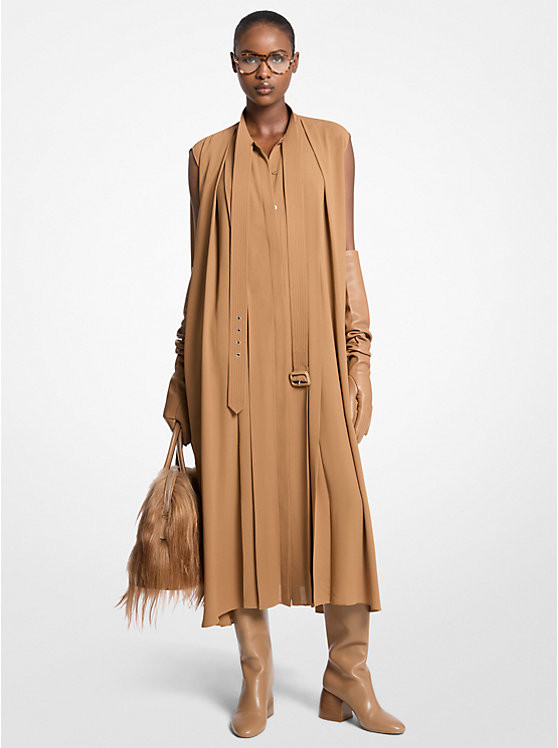 Silk Georgette Trench Shirtdress | Michael Kors US